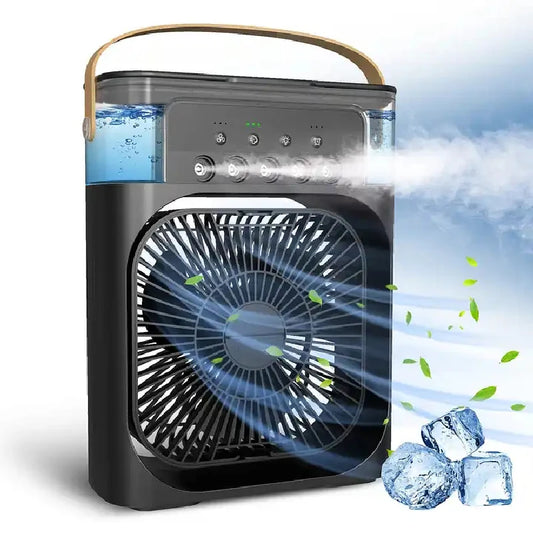 Stay Cool and Comfortable with the 3-in-1 Portable USB Electric Fan and Humidifier with LED Night Light
